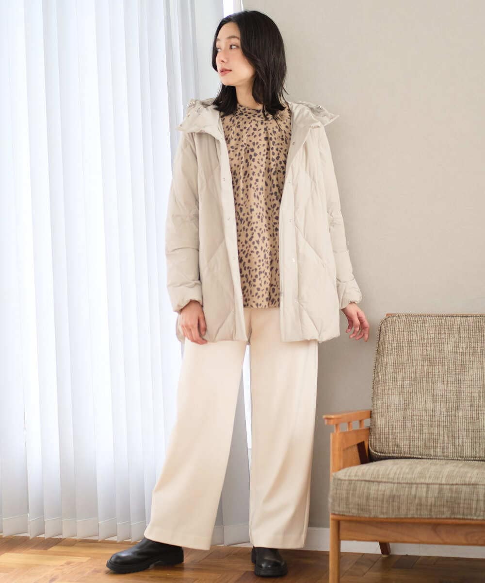 PZJAD48490 GEORGES RECH(ジョルジュ・レッシュ) マットストレッチタフタダウンジャケット グリーン