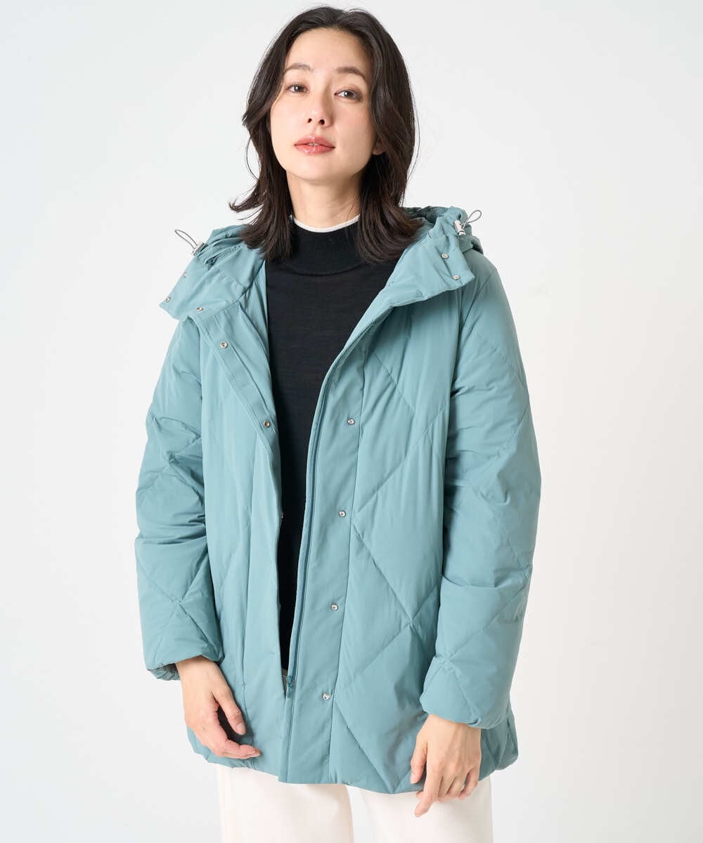 PZJAD48490 GEORGES RECH(ジョルジュ・レッシュ) マットストレッチタフタダウンジャケット グリーン