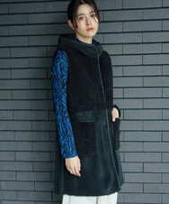 PZJAG10430 GEORGES RECH(ジョルジュ・レッシュ) エコムートンジップアップロングジレ ベージュ