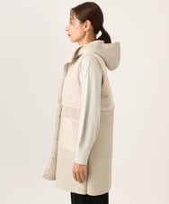 PZJAG10430 GEORGES RECH(ジョルジュ・レッシュ) エコムートンジップアップロングジレ ベージュ