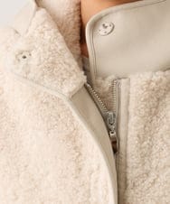 PZJAG10430 GEORGES RECH(ジョルジュ・レッシュ) エコムートンジップアップロングジレ ベージュ