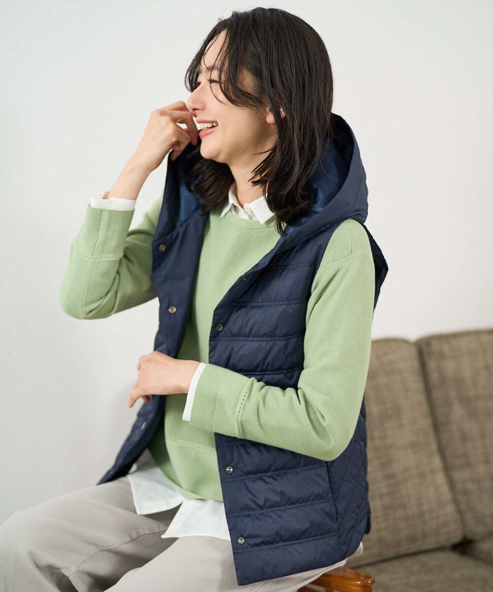 PZJEE08360 GEORGES RECH(ジョルジュ・レッシュ) タフタダウンベスト ベージュ