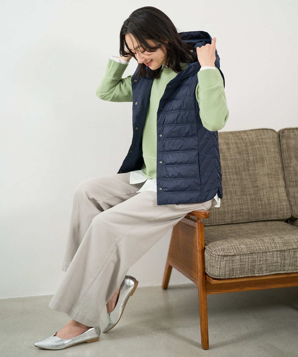 PZJEE08360 GEORGES RECH(ジョルジュ・レッシュ) タフタダウンベスト ベージュ