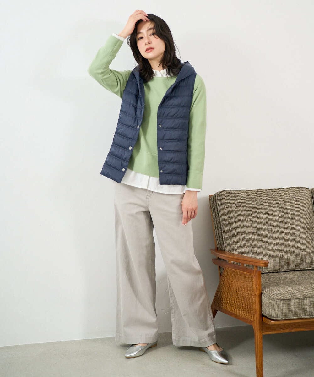 PZJEE08360 GEORGES RECH(ジョルジュ・レッシュ) タフタダウンベスト ベージュ