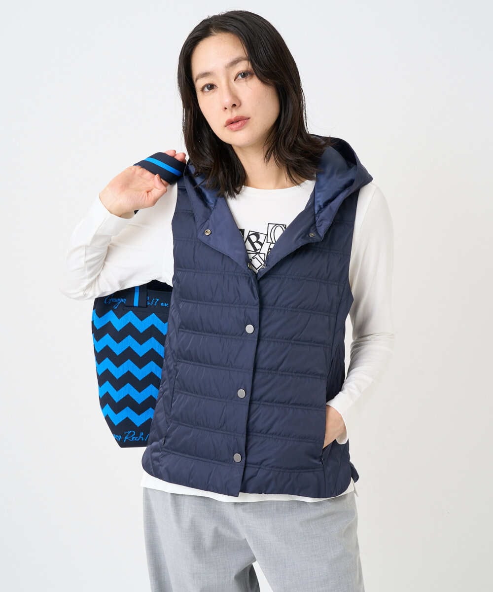 PZJEE08360 GEORGES RECH(ジョルジュ・レッシュ) タフタダウンベスト ベージュ