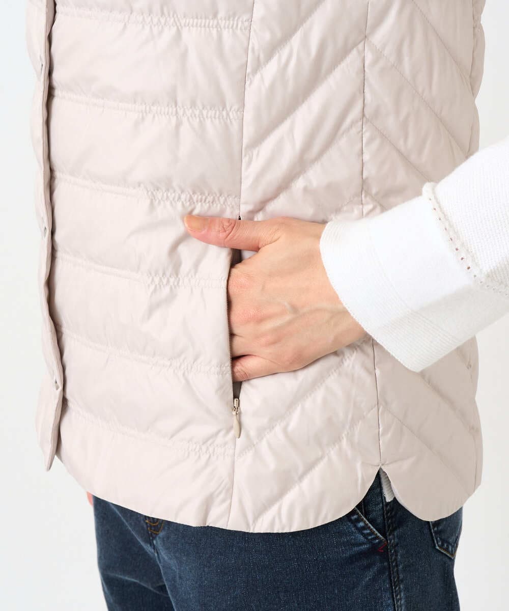 PZJEE08360 GEORGES RECH(ジョルジュ・レッシュ) タフタダウンベスト ベージュ