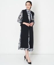 PZJEU13330 GEORGES RECH(ジョルジュ・レッシュ) ロングスリットジレ ブラック