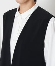 PZJEU13330 GEORGES RECH(ジョルジュ・レッシュ) ロングスリットジレ ブラック