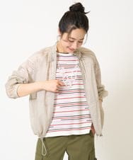 PZJGA01360 GEORGES RECH(ジョルジュ・レッシュ) シアースタンドギャザーブルゾン ネイビー