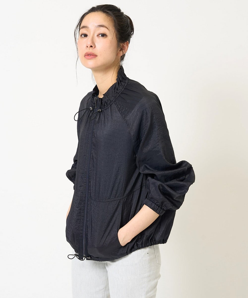 PZJGA01360 GEORGES RECH(ジョルジュ・レッシュ) シアースタンドギャザーブルゾン ネイビー