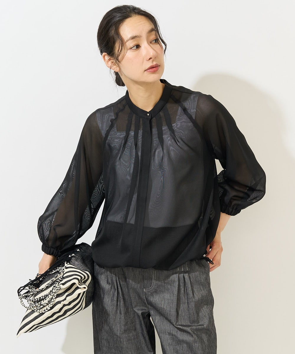 PZJGA40360 GEORGES RECH(ジョルジュ・レッシュ) シアーノーカラージャケット ブラック