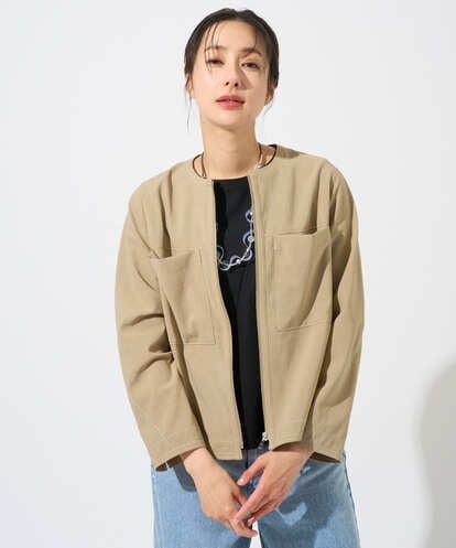 PZJGD12360 GEORGES RECH [セットアップ対応]ノーカラージップジャケット