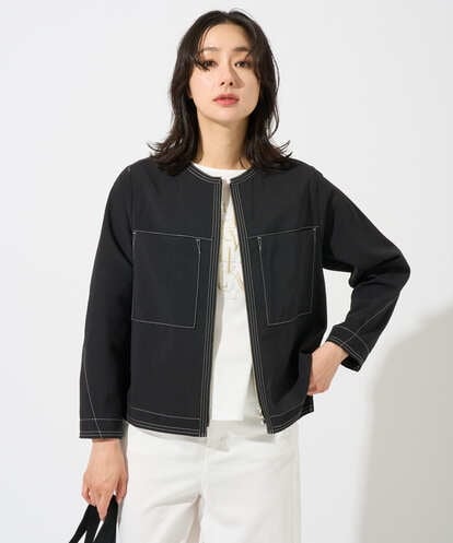 PZJGD12360 GEORGES RECH [セットアップ対応]ノーカラージップジャケット