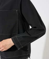 PZJGD12360 GEORGES RECH(ジョルジュ・レッシュ)  [セットアップ対応]ノーカラージップジャケット ブラック