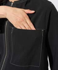 PZJGD12360 GEORGES RECH(ジョルジュ・レッシュ)  [セットアップ対応]ノーカラージップジャケット ブラック