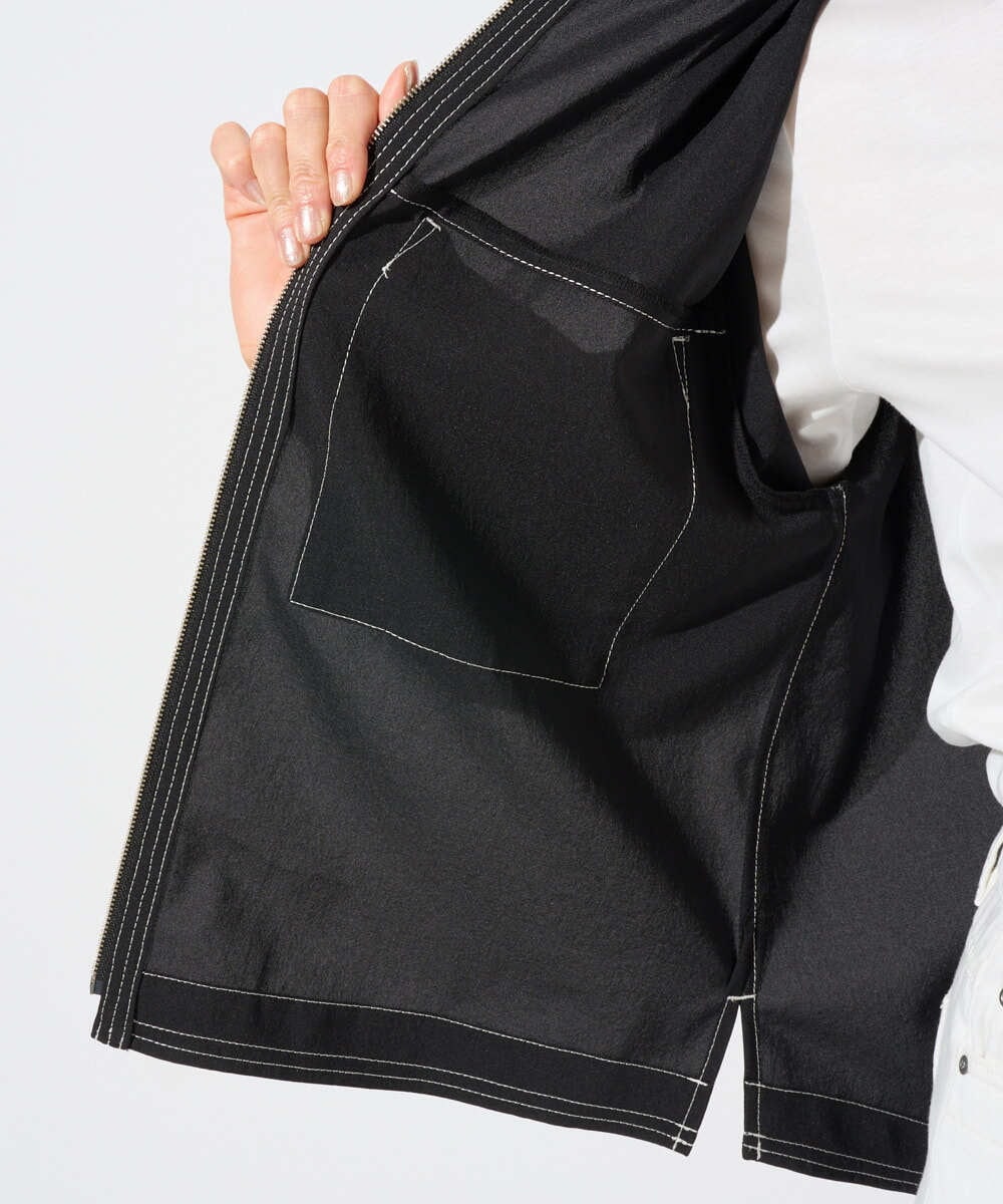 PZJGD12360 GEORGES RECH(ジョルジュ・レッシュ)  [セットアップ対応]ノーカラージップジャケット ブラック