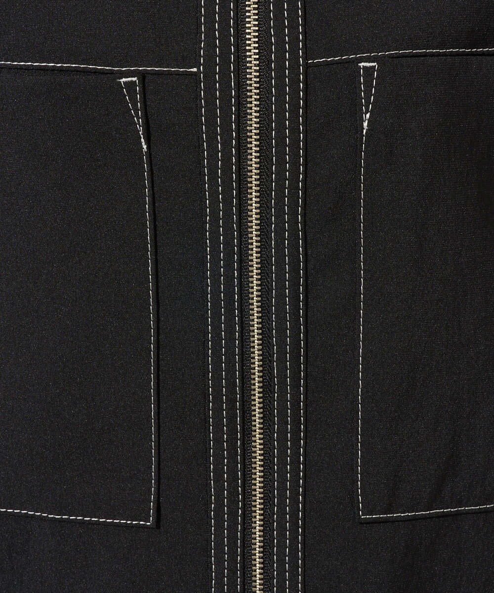 PZJGD12360 GEORGES RECH(ジョルジュ・レッシュ)  [セットアップ対応]ノーカラージップジャケット ブラック