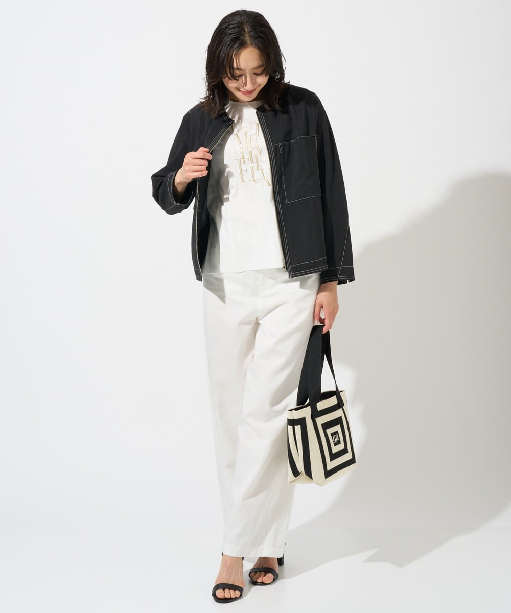 PZJGD12360 GEORGES RECH(ジョルジュ・レッシュ)  [セットアップ対応]ノーカラージップジャケット ブラック