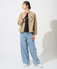 PZJGD12360 GEORGES RECH(ジョルジュ・レッシュ)  [セットアップ対応]ノーカラージップジャケット ブラック