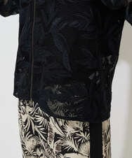 PZJGD37330 GEORGES RECH(ジョルジュ・レッシュ) メッシュアップリケノーカラージャケット ブラック