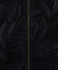 PZJGD37330 GEORGES RECH(ジョルジュ・レッシュ) メッシュアップリケノーカラージャケット ブラック