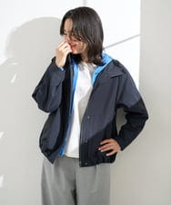 PZJGE35450 GEORGES RECH(ジョルジュ・レッシュ) グログランショートマウンテンパーカー ネイビー