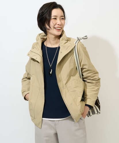 PZJGE35450 GEORGES RECH グログランショートマウンテンパーカー