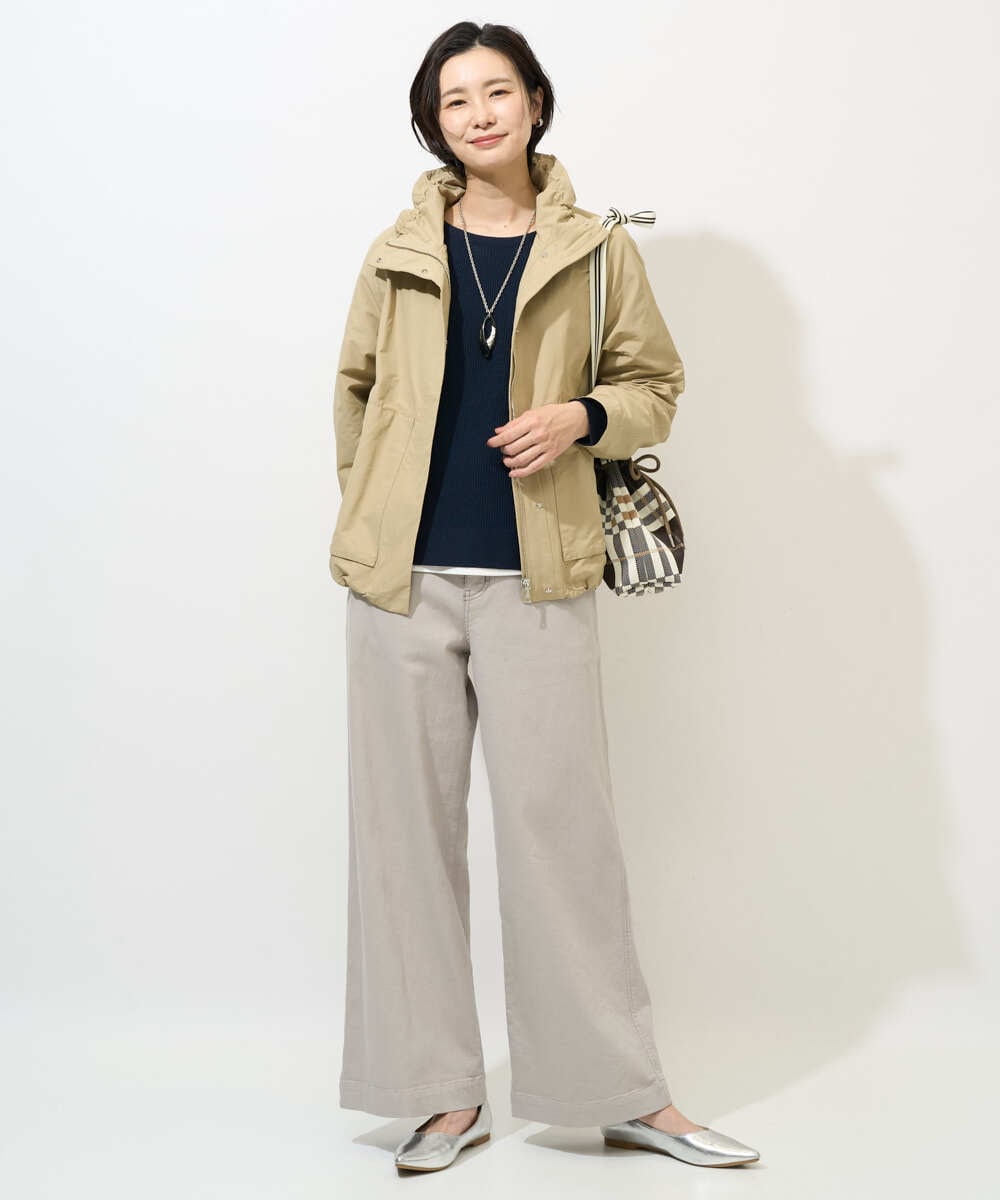 PZJGE35450 GEORGES RECH(ジョルジュ・レッシュ) グログランショートマウンテンパーカー ベージュ