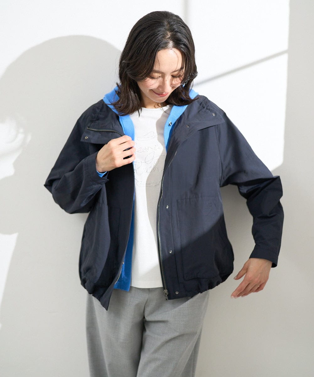 PZJGE35450 GEORGES RECH(ジョルジュ・レッシュ) グログランショートマウンテンパーカー ベージュ