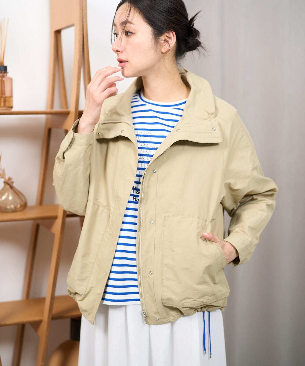 PZJGE35450 GEORGES RECH(ジョルジュ・レッシュ) グログランショートマウンテンパーカー ベージュ