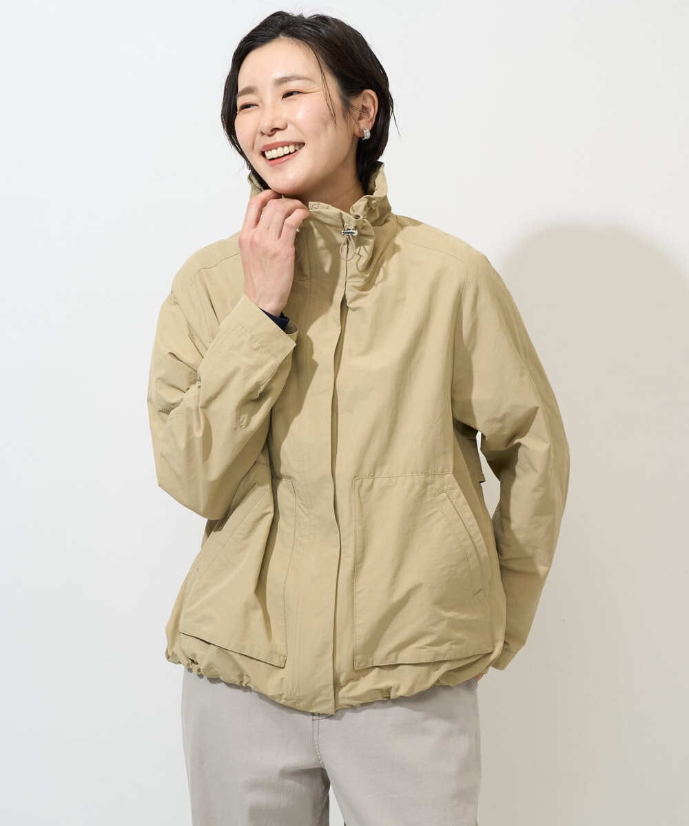 PZJGE35450 GEORGES RECH(ジョルジュ・レッシュ) グログランショートマウンテンパーカー ベージュ