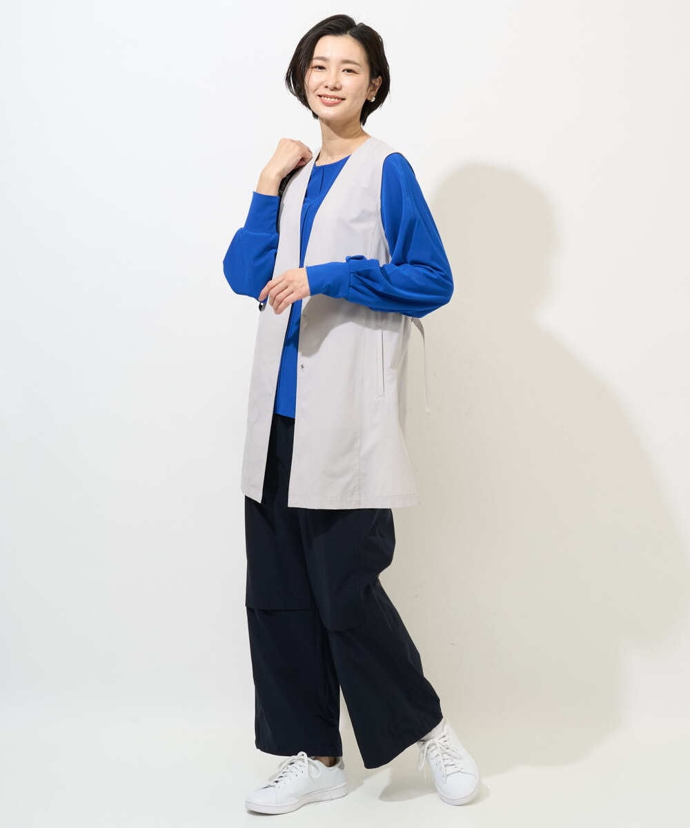 PZJGE40330 GEORGES RECH(ジョルジュ・レッシュ)  [セットアップ対応]4WAYタフタロングジレ ネイビー