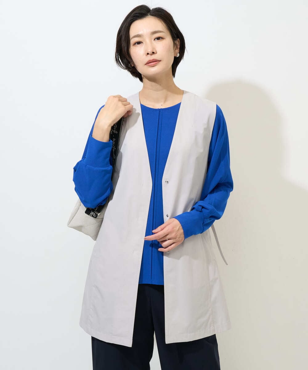 PZJGE40330 GEORGES RECH(ジョルジュ・レッシュ)  [セットアップ対応]4WAYタフタロングジレ ネイビー