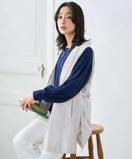 PZJGE40330 GEORGES RECH(ジョルジュ・レッシュ)  [セットアップ対応]4WAYタフタロングジレ ネイビー