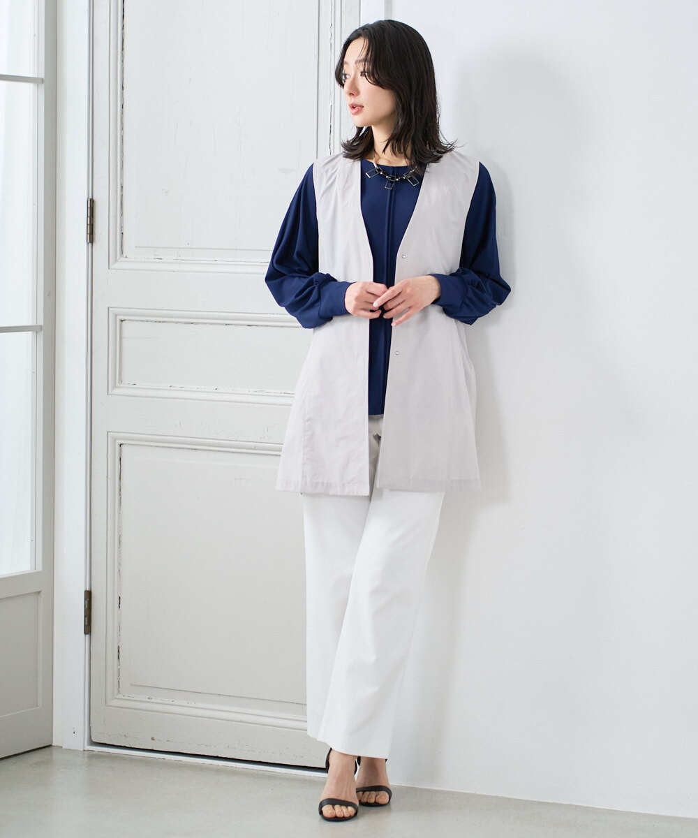 PZJGE40330 GEORGES RECH(ジョルジュ・レッシュ)  [セットアップ対応]4WAYタフタロングジレ ネイビー