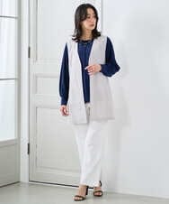 PZJGE40330 GEORGES RECH(ジョルジュ・レッシュ)  [セットアップ対応]4WAYタフタロングジレ ネイビー