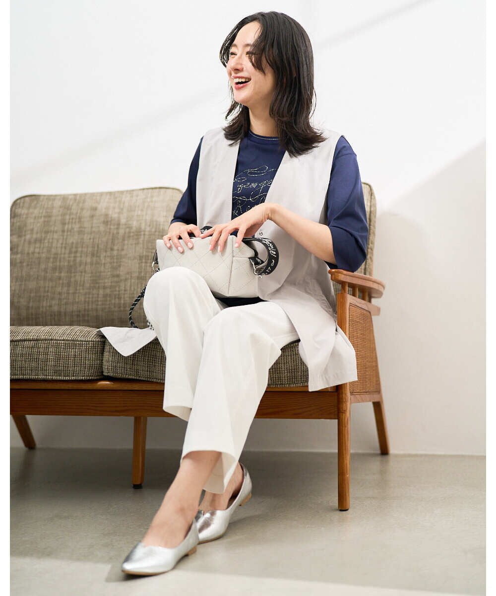 PZJGE40330 GEORGES RECH(ジョルジュ・レッシュ)  [セットアップ対応]4WAYタフタロングジレ ネイビー