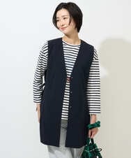 PZJGE40330 GEORGES RECH(ジョルジュ・レッシュ)  [セットアップ対応]4WAYタフタロングジレ ネイビー