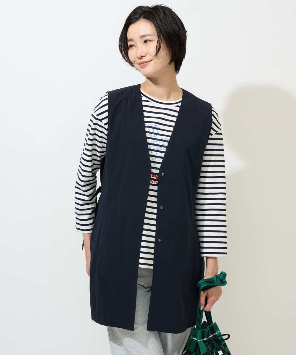 PZJGE40330 GEORGES RECH(ジョルジュ・レッシュ)  [セットアップ対応]4WAYタフタロングジレ ネイビー