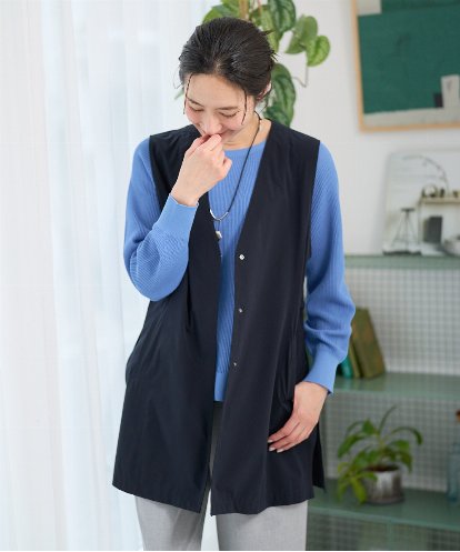 PZJGE40330 GEORGES RECH [セットアップ対応]4WAYタフタロングジレ