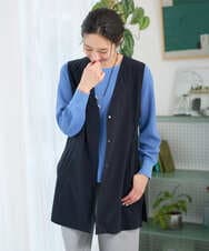 PZJGE40330 GEORGES RECH(ジョルジュ・レッシュ)  [セットアップ対応]4WAYタフタロングジレ ネイビー