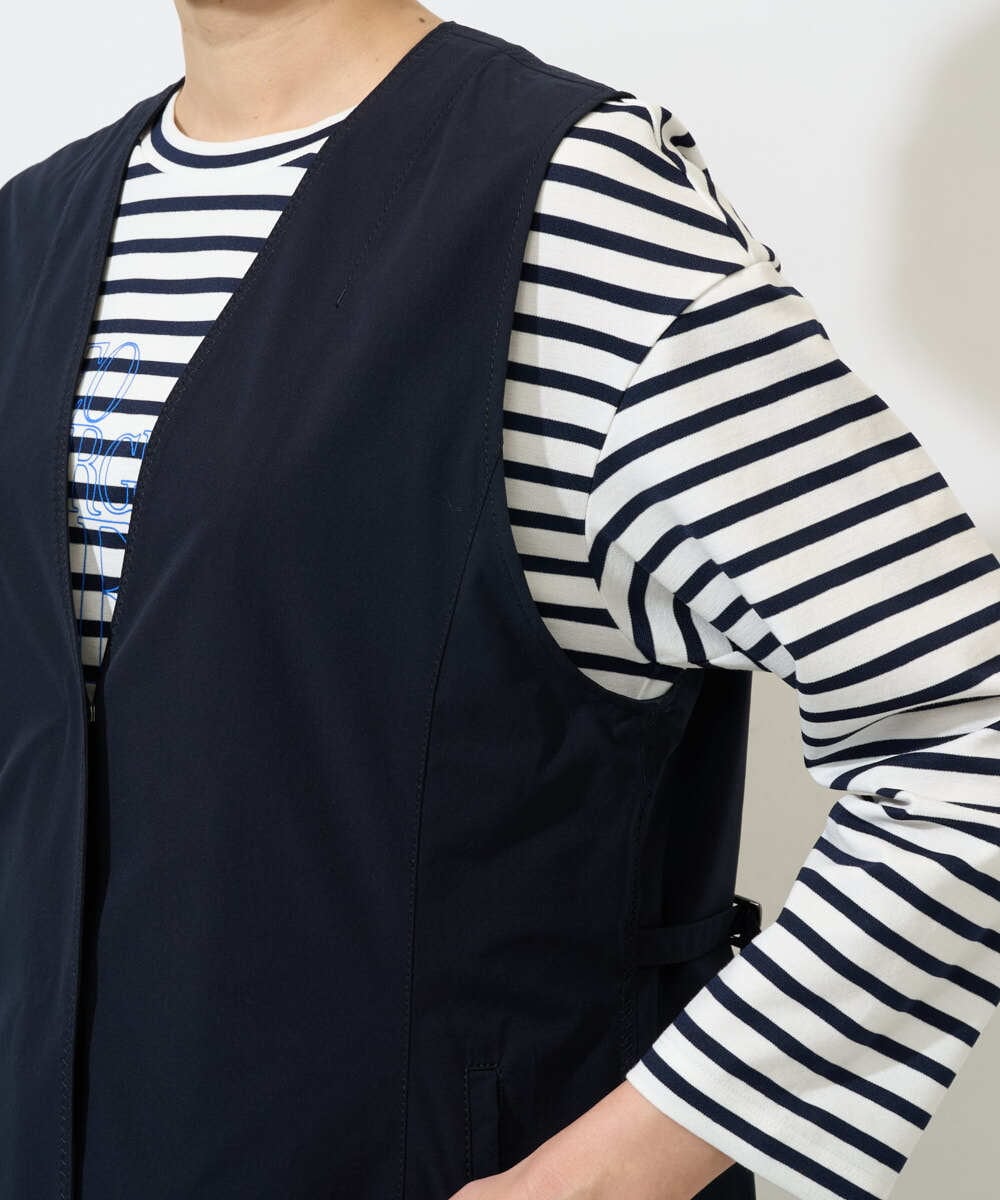 PZJGE40330 GEORGES RECH(ジョルジュ・レッシュ)  [セットアップ対応]4WAYタフタロングジレ ネイビー