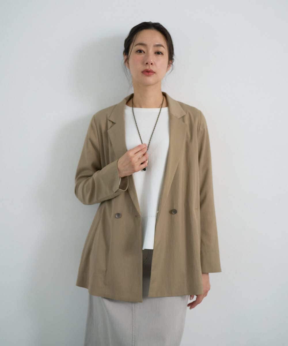 PZJGE47390 GEORGES RECH(ジョルジュ・レッシュ) ダブルブレストテーラードジャケット ベージュ