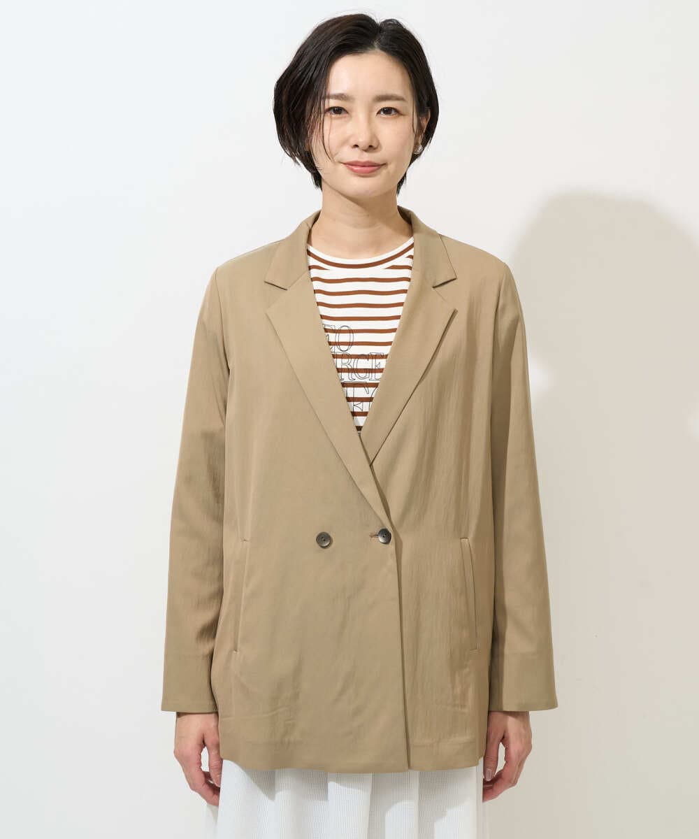 PZJGE47390 GEORGES RECH(ジョルジュ・レッシュ) ダブルブレストテーラードジャケット ベージュ