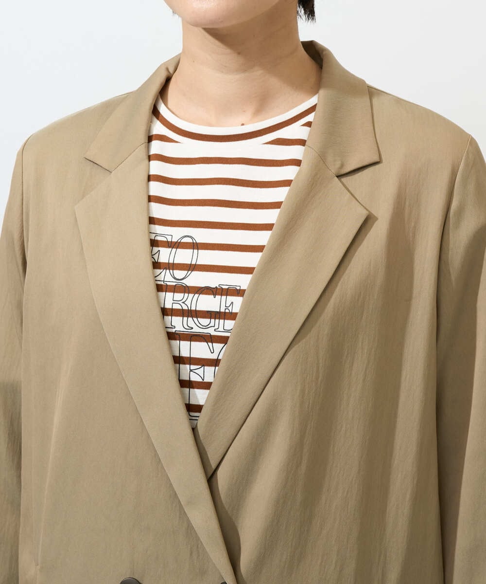 PZJGE47390 GEORGES RECH(ジョルジュ・レッシュ) ダブルブレストテーラードジャケット ベージュ