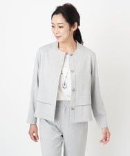 PZJGS01390 GEORGES RECH(ジョルジュ・レッシュ)  [セットアップ対応]スラブボクシージャケット ライトグレー