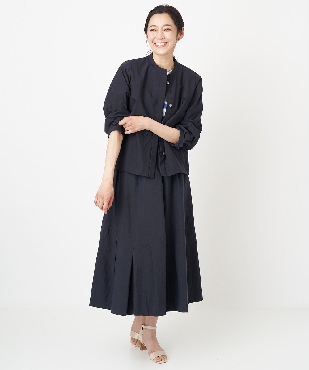 PZJGS02330 GEORGES RECH(ジョルジュ・レッシュ)  [セットアップ対応]コットンナイロンワッシャーブラウスジャケット グリーン