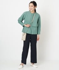 PZJGS02330 GEORGES RECH(ジョルジュ・レッシュ)  [セットアップ対応]コットンナイロンワッシャーブラウスジャケット グリーン