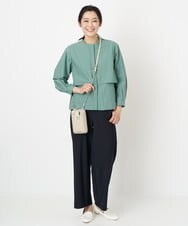 PZJGS02330 GEORGES RECH(ジョルジュ・レッシュ)  [セットアップ対応]コットンナイロンワッシャーブラウスジャケット グリーン