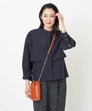 PZJGS02330 GEORGES RECH(ジョルジュ・レッシュ)  [セットアップ対応]コットンナイロンワッシャーブラウスジャケット グリーン